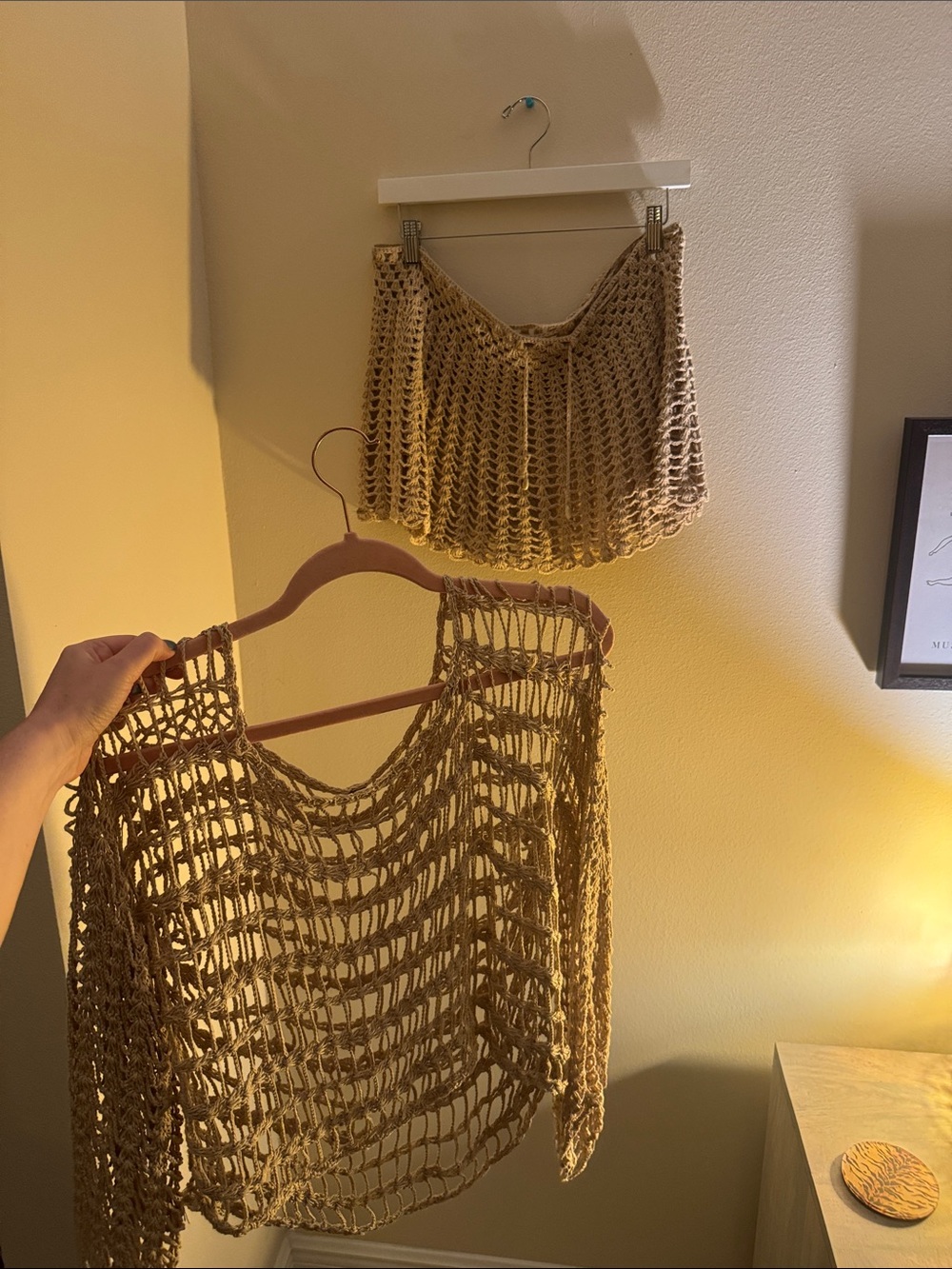 Matching skirt and top crochet set